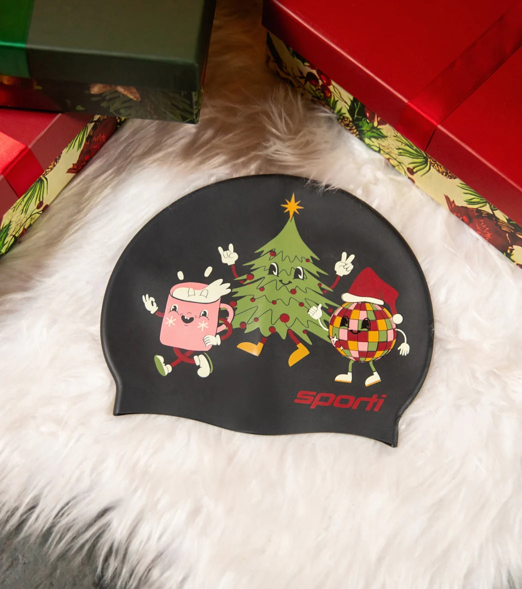Sporti Merry & Bright Silicone Swim Cap
