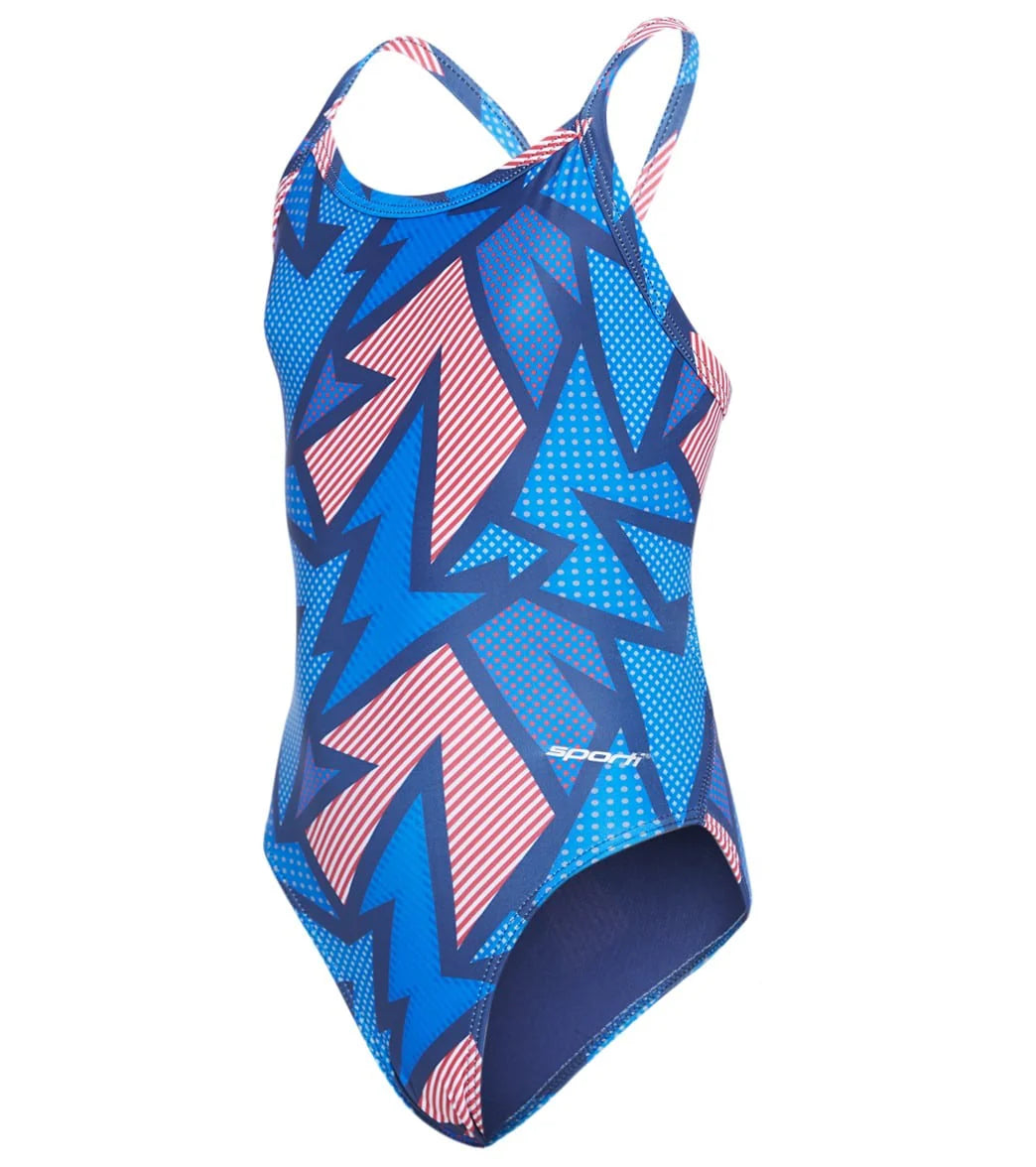 Sporti Spiffiez Comic Effects Thin Strap One Piece Swimsuit Youth (22-28)