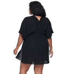 Lauren Ralph Lauren Women's Plus Size Crinkle Rayon Tunic