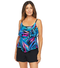 Maxine Jungle Party Tiered Tankini Top