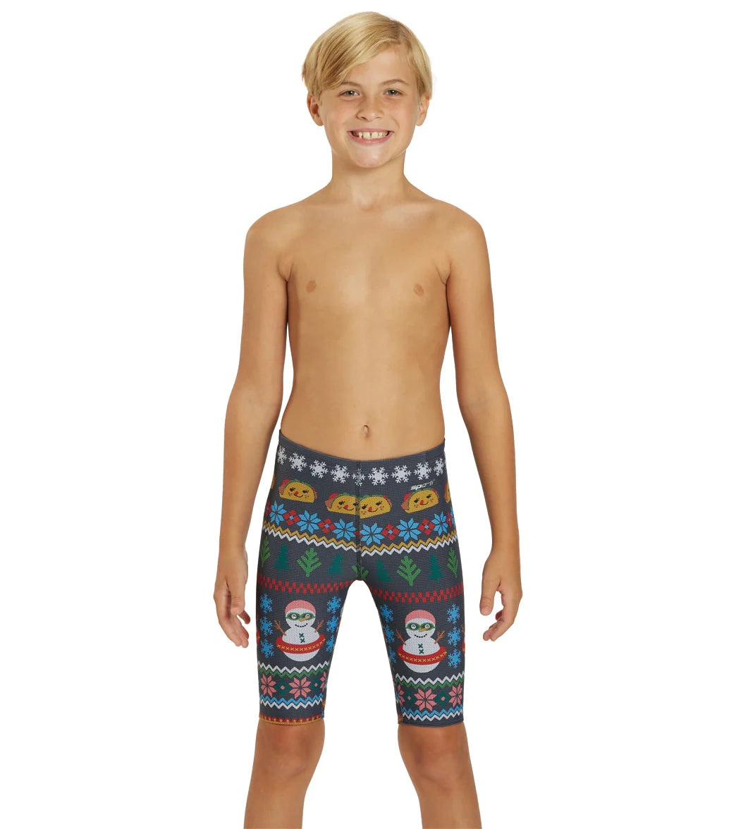 Sporti Granny Sweater Snowman Tacos Jammer Swimsuit Youth (22-28)