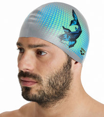 Arena Drew Kibler Fishes Flat Silicone Cap