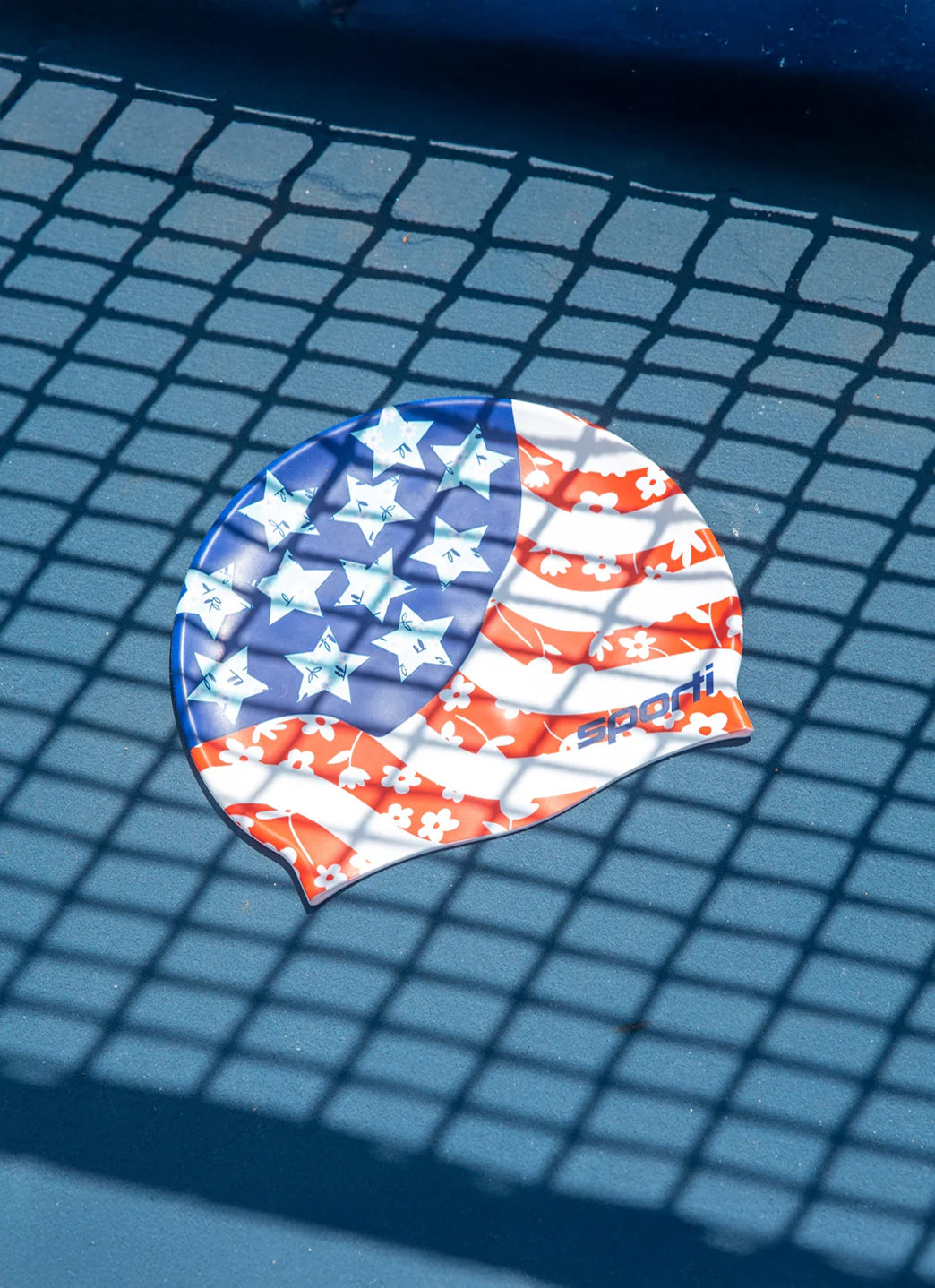 Sporti x Alex & Gretchen Walsh Stars-N-Stripes Silicone Swim Cap