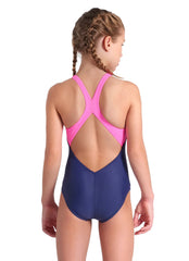 Arena Girls' Print Openings V Back One Piece Swimsuit (Little Kid, Big Kid)