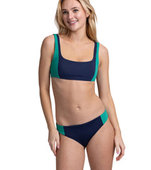 JOLYN Women's Jory Contrast Low Rise Bikini Bottom