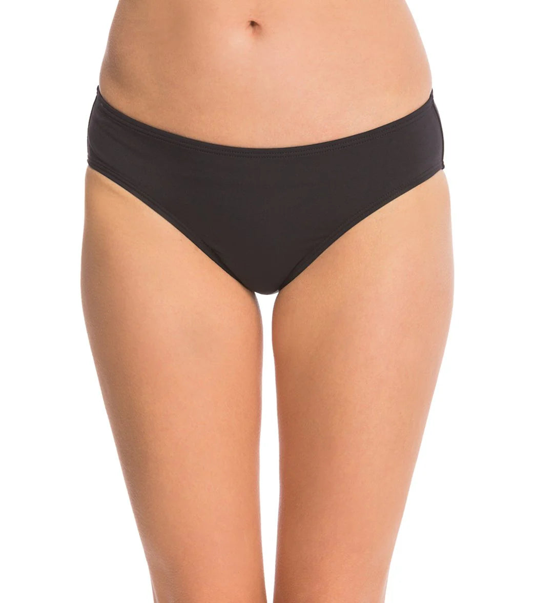 Anne Cole Color Blast Solid Classic Mid-Rise Bikini Bottom