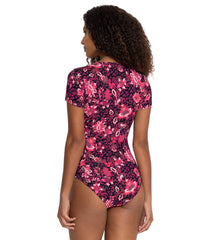 Johnny Was Women's Machila Short Sleeve One Piece Swimsuit