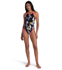 Arena Women's Tropical Summer Fast Back One Piece Swimsuit