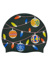 Sporti Holiday Lights Silicone Swim Cap