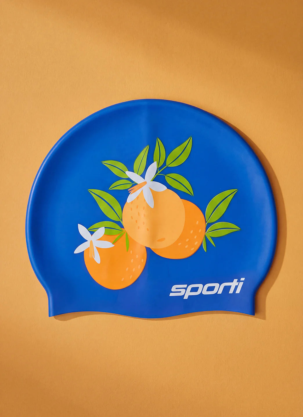 Sporti Orange Blossom Silicone Swim Cap