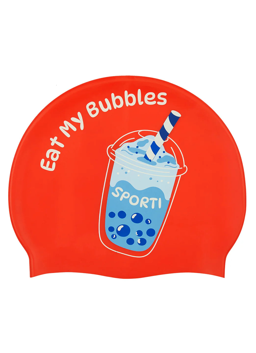 Sporti Limited Edition Bubble Tea Silicone Swim Cap