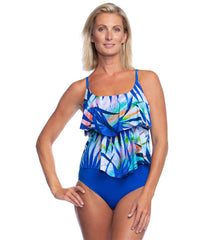 Maxine Palm Party Tiered Tankini Top