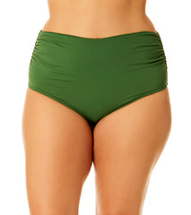 Anne Cole Women's Plus Size Shirred Bikini Bottom