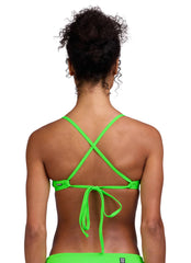 JOLYN Women's Triangle Solid Bikini Top