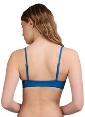 JOLYN Women's Faye Solid Front Knot Bikini Top