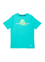 Speedo Boys' Printed Short Sleeve Swim Shirt (Big Kid)