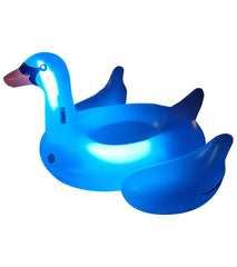 Swimline Giant LED Light-Up Swan Ride-On Lounger