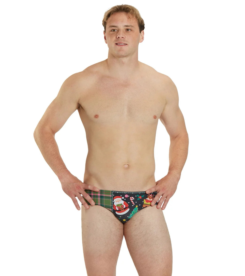 Sporti Granny Sweater Holiday Tartan Brief Swimsuit