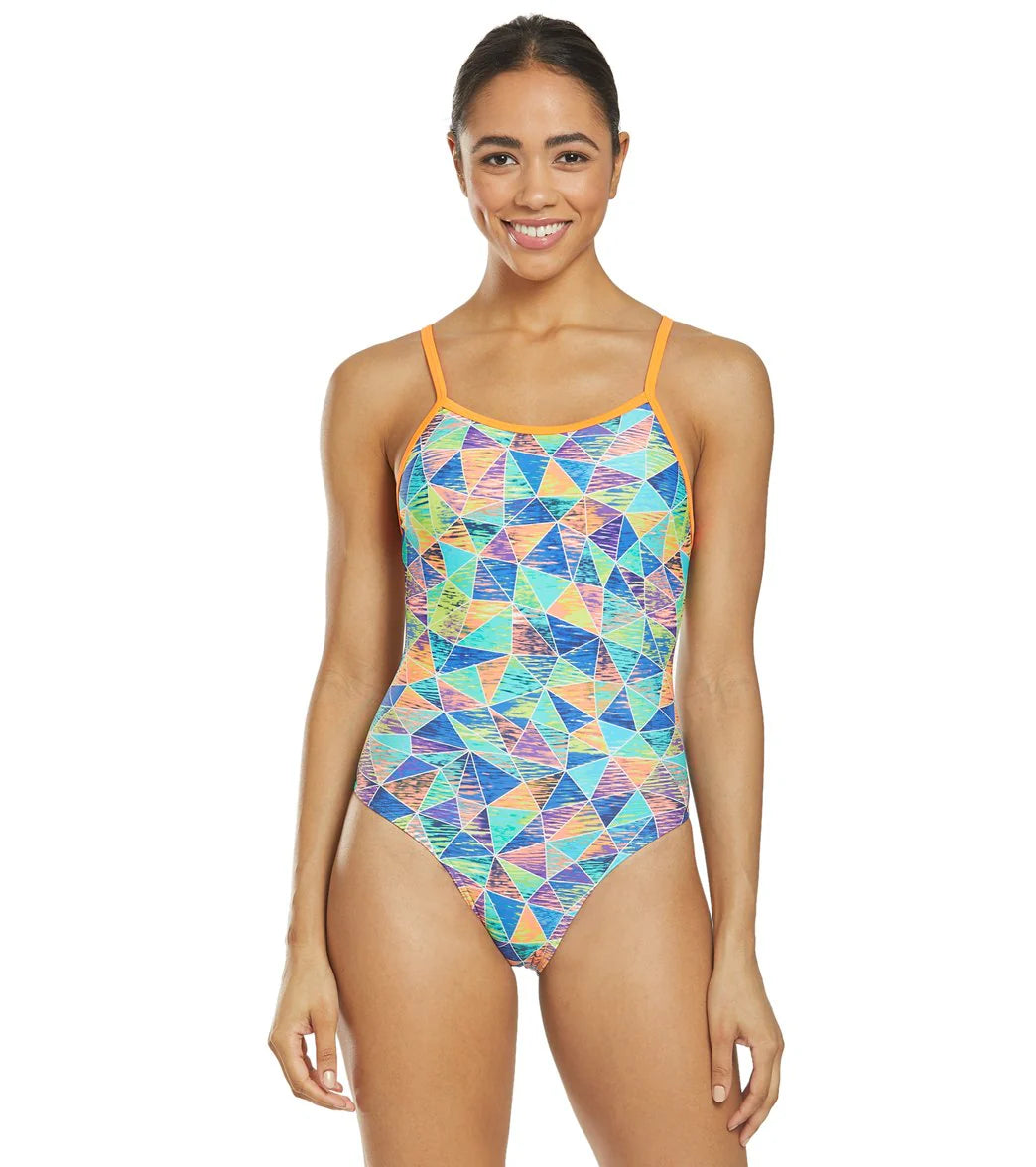 Sporti Synthesize Thin Strap One Piece Swimsuit