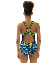 Dolfin Women's Reliance Color Blocked Razor DBX Back One Piece Swimsuit
