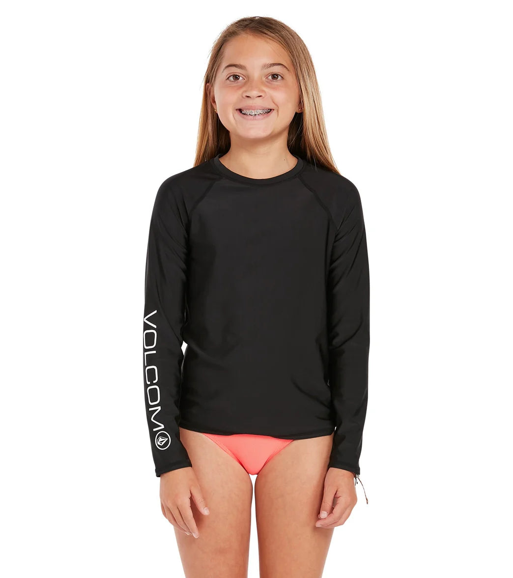 Volcom Girls' Simply Core Long Sleeve Rash Guard (Little Kid, Big Kid)