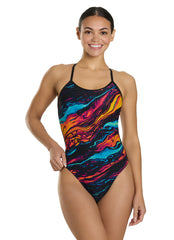 TYR Women's Magmata Durafast Elite Crosscutfit Tieback One Piece Swimsuit