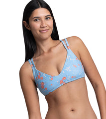 JOLYN's Women's Suzy Rosalinda V Neckline Adjustable Strap Bikini Top