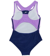 Speedo Girls' Solid Infinity Splice One Piece Swimsuit (Big Kid)