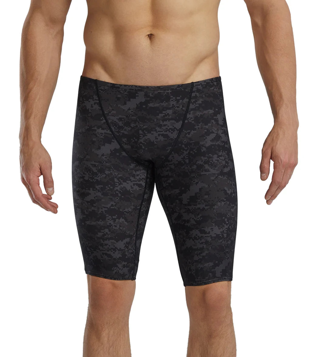 TYR Men's Pixel Camo Large Logo Jammer Swimsuit
