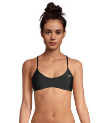 Speedo Women's Solid Tie Back Bikini Top