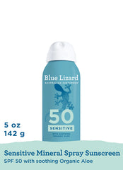 Blue Lizard Sensitive Mineral SPF 50 Sunscreen Spray 5 oz