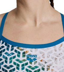 Arena Women's Planet Water Challenge Back One Piece Swimsuit