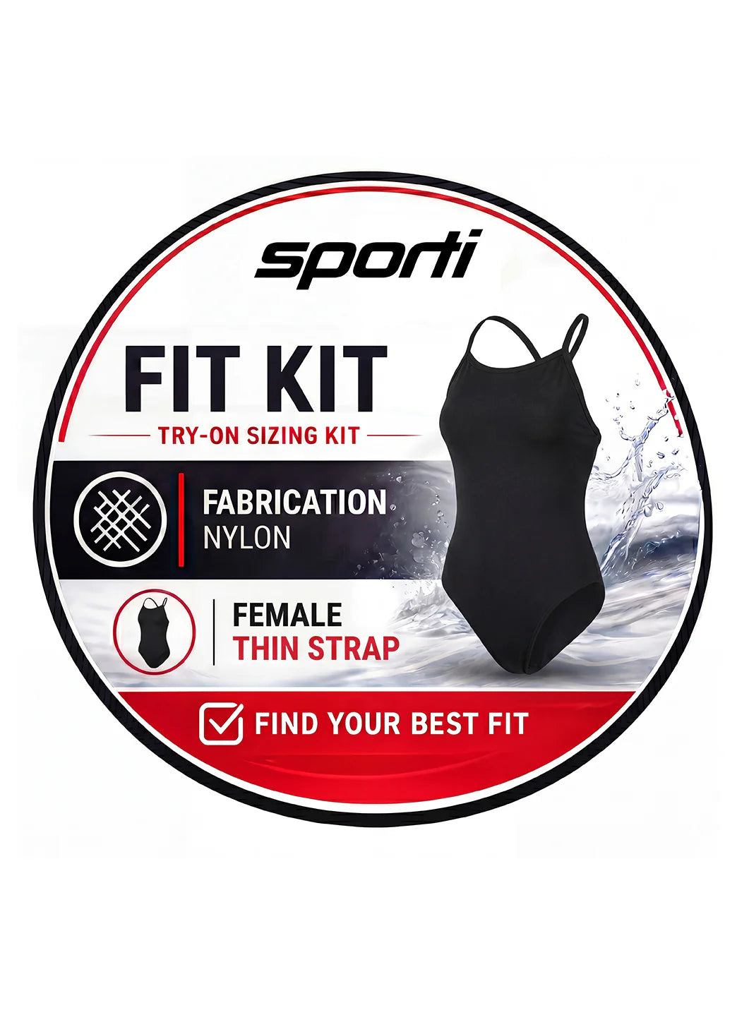 Sporti Nylon Team Thin Strap One Piece - Fit Kit
