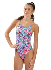 Dolfin Women's Ripple Diver Back One Piece Swimsuit