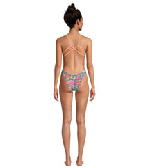Speedo Women's Printed Back One Piece Swimsuit