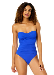 Anne Cole Women's Live In Color Bandeau One Piece Swimsuit