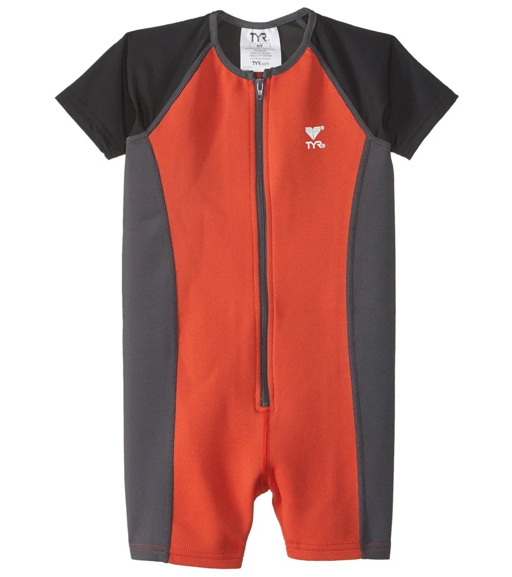 TYR Boys' UPF 50+ Short Sleeve Thermal Suit (Toddler, Little Kid)