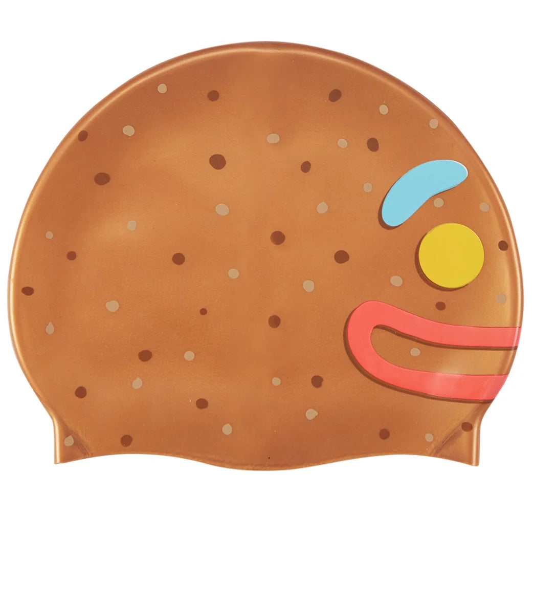 Sporti Limited Edition Ginger Bread Head Silicone Swim Cap Jr.
