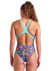 Arena Women's Vivid Repeat Pro Back One Piece Swimsuit