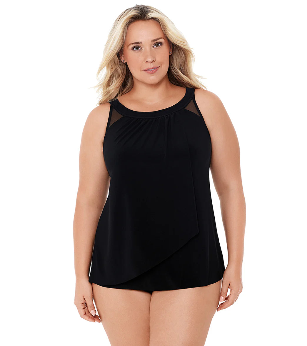 Miraclesuit Women's Plus Size Illusionists Ursula Tankini Top