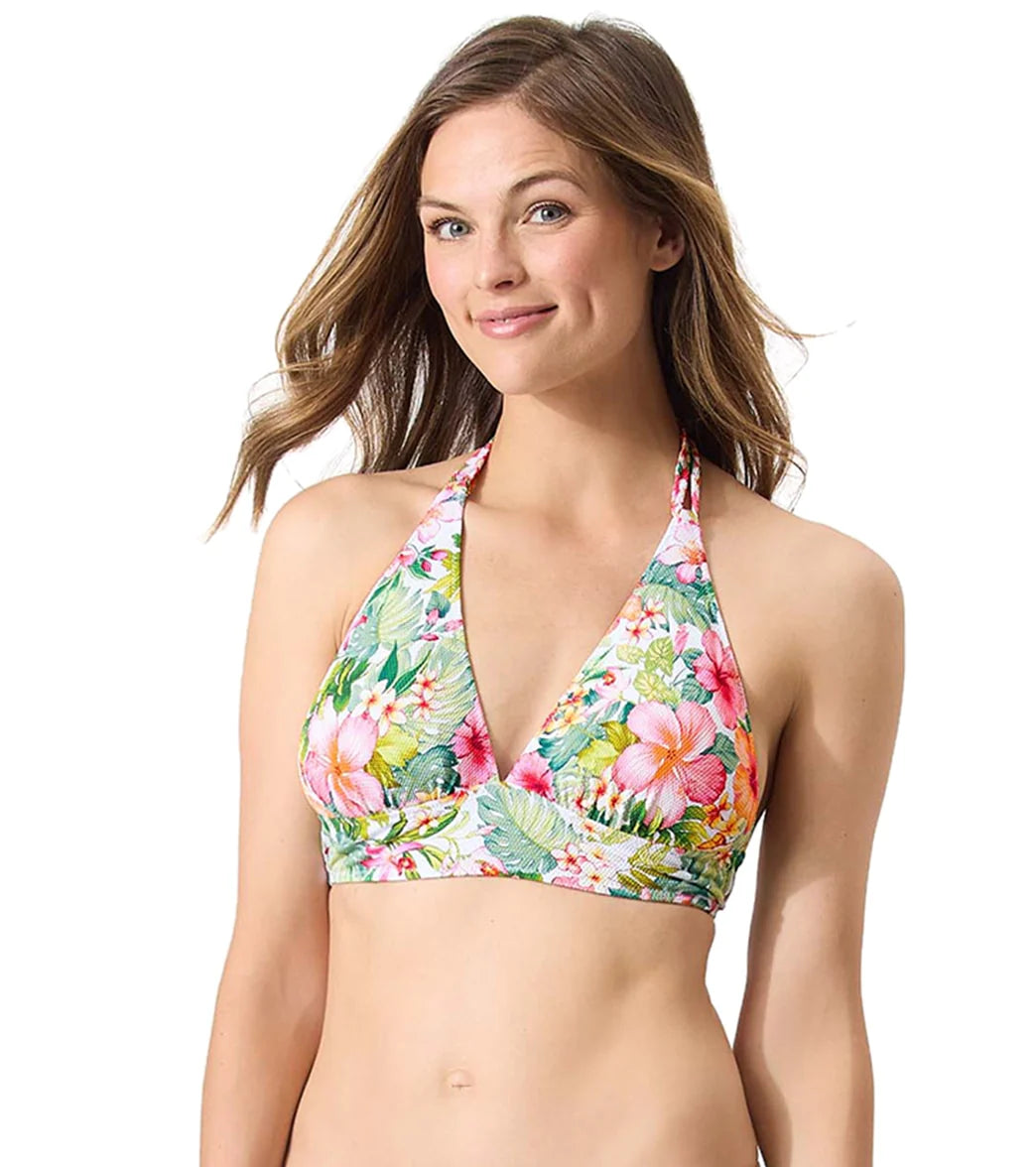 Tommy Bahama Women's Island Cays Flora Reversible Halter Bikini Top