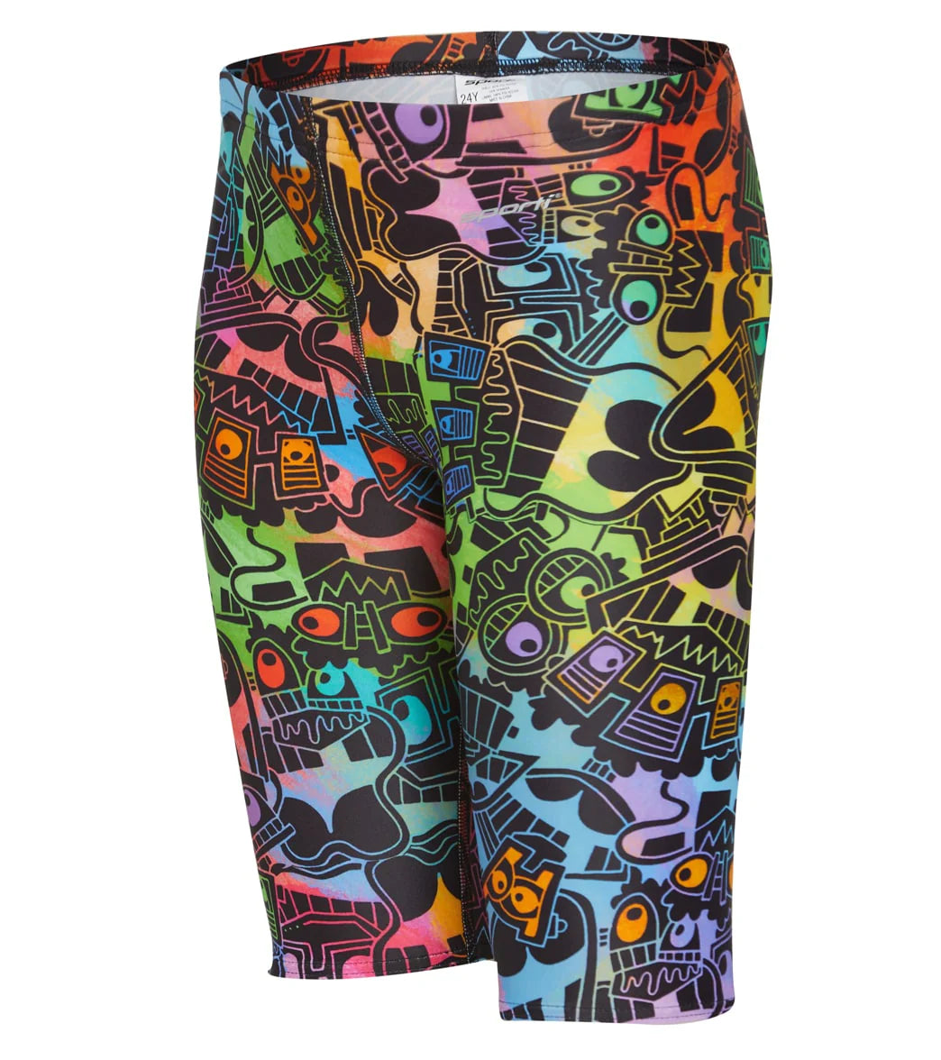 Sporti x Tyler Wallach Limited Edition Rainbow Rave Jammer Swimsuit Youth (22-28)