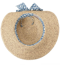 Sun N Sand Women's Paper Braid Blue Stone Hat