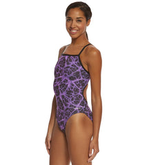 Sporti Polyester Shockwave Thin Strap One Piece Swimsuit