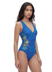 Johnny Was Women's Maris Cross Back One Piece Swimsuit