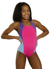 TYR Girls' Solid Durafast Elite Ella Splice Maxfit One Piece Swimsuit (Little Kid, Big Kid)