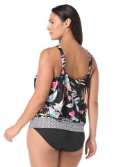 Beach House Women's Plus Size Endless Summer Sarah Blouson Tankini Top