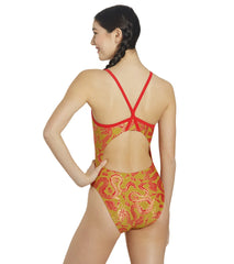 Sporti Lunar Dragon Foil Thin Strap One Piece Swimsuit