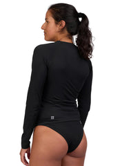 JOLYN Women's Solid Daniela Long Sleeve Rashguard