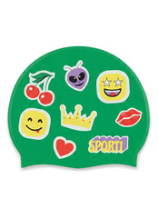 Sporti Sticker Squad Silicone Swim Cap
